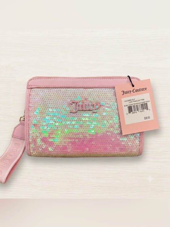Juicy Couture Handbags - Juicy Couture Pink Sequin Frame Pouch/Wristlet/Clutch - NWT